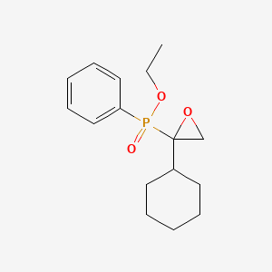 molecular formula C16H23O3P B14395739 Ethyl (2-cyclohexyloxiran-2-yl)phenylphosphinate CAS No. 87989-28-4