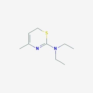 molecular formula C9H16N2S B14395763 N,N-Diethyl-4-methyl-6H-1,3-thiazin-2-amine CAS No. 89996-27-0