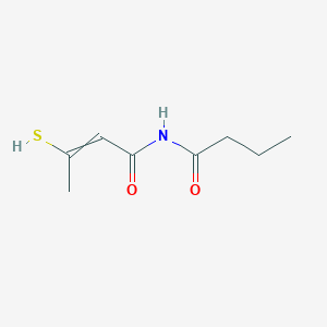 molecular formula C8H13NO2S B14395773 N-Butanoyl-3-sulfanylbut-2-enamide CAS No. 88136-92-9