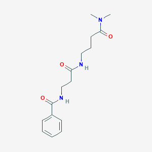 molecular formula C16H23N3O3 B14395780 N-(3-{[4-(Dimethylamino)-4-oxobutyl]amino}-3-oxopropyl)benzamide CAS No. 87639-94-9
