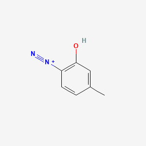 molecular formula C7H7N2O+ B14395787 Benzenediazonium, 2-hydroxy-4-methyl- CAS No. 87842-97-5
