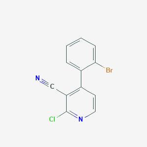 molecular formula C12H6BrClN2 B14395794 4-(2-Bromophenyl)-2-chloropyridine-3-carbonitrile CAS No. 88148-64-5
