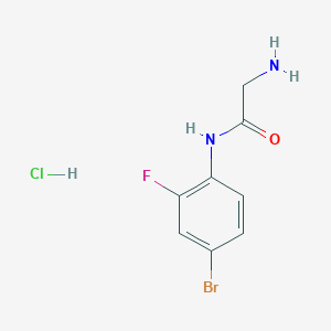 molecular formula C8H9BrClFN2O B1439590 N~1~-(4-Bromo-2-fluorophenyl)glycinamide hydrochloride CAS No. 1147207-13-3