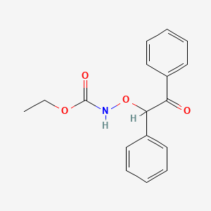 molecular formula C17H17NO4 B14396014 Ethyl (2-oxo-1,2-diphenylethoxy)carbamate CAS No. 88073-04-5