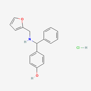 4-{[(Furan-2-ylmethyl)amino](phenyl)methyl}phenol hydrochloride