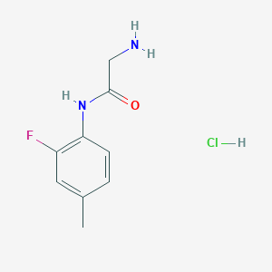 molecular formula C9H12ClFN2O B1439603 2-Amino-N-(2-fluoro-4-methylphenyl)acetamide hydrochloride CAS No. 1147187-21-0