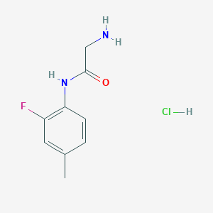 molecular formula C9H12ClFN2O B1439603 N1-(2-Fluoro-4-methylphenyl)glycinamide hydrochloride CAS No. 1147187-21-0