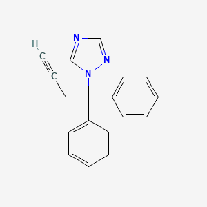 molecular formula C18H15N3 B14396037 1-(1,1-Diphenylbut-3-yn-1-yl)-1H-1,2,4-triazole CAS No. 88557-66-8
