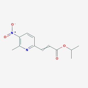 molecular formula C12H14N2O4 B14396105 Propan-2-yl 3-(6-methyl-5-nitropyridin-2-yl)prop-2-enoate CAS No. 89861-97-2
