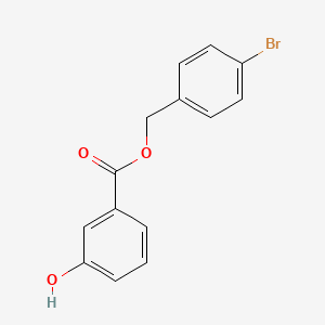 molecular formula C14H11BrO3 B14396129 Benzoic acid, 3-hydroxy-, (4-bromophenyl)methyl ester CAS No. 88486-53-7
