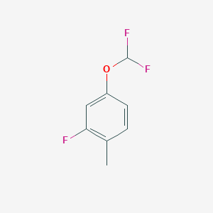 molecular formula C8H7F3O B1439613 4-(Difluoromethoxy)-2-fluoro-1-methyl-benzene CAS No. 1214337-06-0