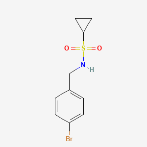 molecular formula C10H12BrNO2S B1439622 N-[(4-bromophenyl)methyl]cyclopropanesulfonamide CAS No. 1469204-16-7