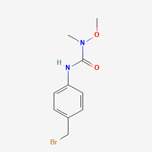 molecular formula C10H13BrN2O2 B14396239 N'-[4-(Bromomethyl)phenyl]-N-methoxy-N-methylurea CAS No. 88465-72-9