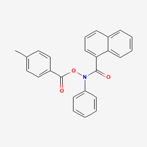 molecular formula C25H19NO3 B14396319 N-[(4-Methylbenzoyl)oxy]-N-phenylnaphthalene-1-carboxamide CAS No. 87503-49-9
