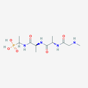 molecular formula C11H23N4O6P B14396333 N-Methylglycyl-L-alanyl-N-(1-phosphonoethyl)-L-alaninamide CAS No. 88034-86-0