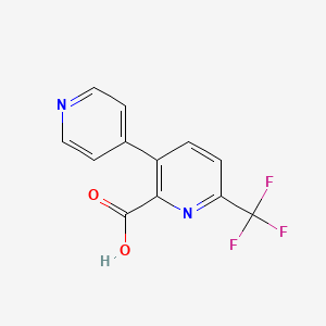 molecular formula C12H7F3N2O2 B1439635 3-(Pyridin-4-yl)-6-(trifluoromethyl)picolinic acid CAS No. 1214390-13-2