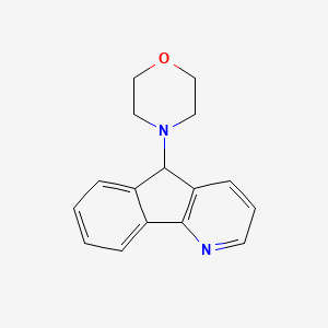 molecular formula C16H16N2O B14396401 5-(Morpholin-4-yl)-5H-indeno[1,2-b]pyridine CAS No. 89971-94-8