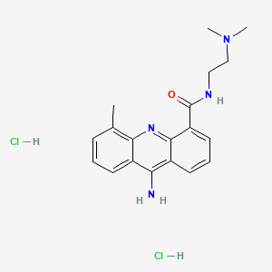 molecular formula C19H24Cl2N4O B14396445 4-Acridinecarboxamide, 9-amino-N-(2-(dimethylamino)ethyl)-5-methyl-, dihydrochloride CAS No. 89459-10-9
