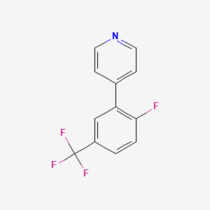 molecular formula C12H7F4N B1439651 4-(2-Fluoro-5-(trifluoromethyl)phenyl)pyridine CAS No. 1214383-00-2