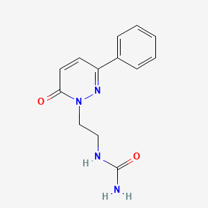 molecular formula C13H14N4O2 B14396518 N-[2-(6-Oxo-3-phenylpyridazin-1(6H)-yl)ethyl]urea CAS No. 87666-24-8