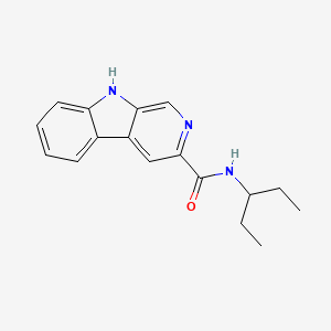 molecular formula C17H19N3O B14396531 N-(Pentan-3-yl)-9H-beta-carboline-3-carboxamide CAS No. 89508-06-5