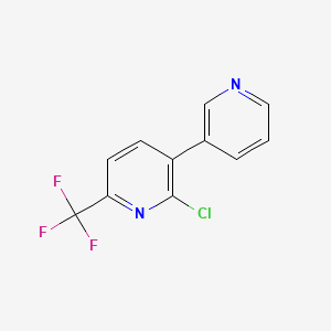 molecular formula C11H6ClF3N2 B1439654 2-Chloro-3-(pyridin-3-yl)-6-(trifluoromethyl)pyridine CAS No. 1214347-45-1