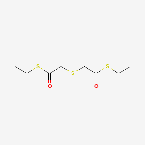 molecular formula C8H14O2S3 B14396556 S,S'-Diethyl 2,2'-sulfanediyldiethanethioate CAS No. 89880-18-2