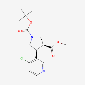 (trans-Racemic)-1-tert-butyl 3-methyl 4-(4-chloropyridin-3-yl)pyrrolidine-1,3-dicarboxylate
