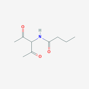 molecular formula C9H15NO3 B14396583 N-(2,4-Dioxopentan-3-yl)butanamide CAS No. 88043-69-0