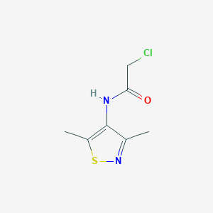 molecular formula C7H9ClN2OS B14396601 2-Chloro-N-(3,5-dimethyl-1,2-thiazol-4-yl)acetamide CAS No. 87675-75-0
