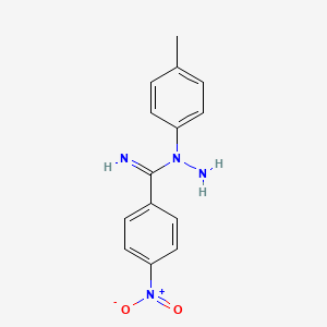 molecular formula C14H14N4O2 B14396627 N-(4-Methylphenyl)-4-nitrobenzene-1-carboximidohydrazide CAS No. 87521-79-7