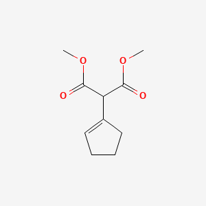molecular formula C10H14O4 B14396658 Dimethyl (cyclopent-1-en-1-yl)propanedioate CAS No. 88444-66-0