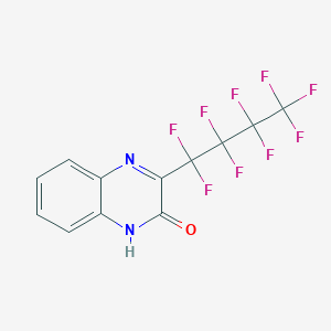 molecular formula C12H5F9N2O B14396677 3-(Nonafluorobutyl)quinoxalin-2(1H)-one CAS No. 89995-30-2