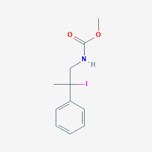 molecular formula C11H14INO2 B14396695 Methyl (2-iodo-2-phenylpropyl)carbamate CAS No. 89877-35-0