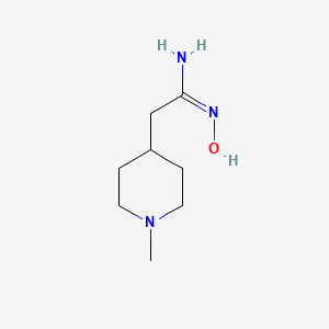 molecular formula C8H17N3O B1439673 (Z)-N'-Hydroxy-2-(1-methylpiperidin-4-yl)acetimidamide CAS No. 1217885-76-1