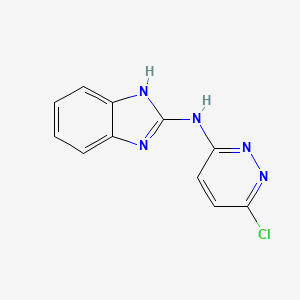 molecular formula C11H8ClN5 B14396739 N-(6-Chloropyridazin-3-yl)-1H-benzimidazol-2-amine CAS No. 88002-38-4