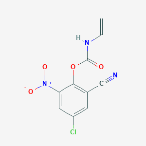 molecular formula C10H6ClN3O4 B14396746 4-Chloro-2-cyano-6-nitrophenyl ethenylcarbamate CAS No. 88310-52-5