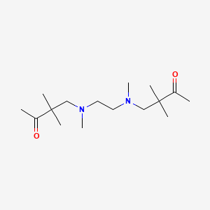 molecular formula C16H32N2O2 B14396772 3,3'-{Ethane-1,2-diylbis[(methylazanediyl)methylene]}bis(3-methylbutan-2-one) CAS No. 89685-94-9
