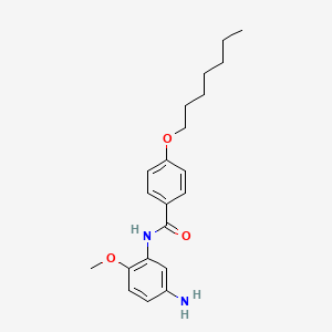 molecular formula C21H28N2O3 B1439678 N-(5-Amino-2-methoxyphenyl)-4-(heptyloxy)benzamide CAS No. 1020055-75-7