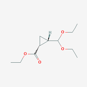 molecular formula C11H20O4 B14396812 Ethyl (1R,2S)-2-(diethoxymethyl)cyclopropane-1-carboxylate CAS No. 87986-38-7