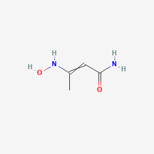 molecular formula C4H8N2O2 B14396823 3-(Hydroxyamino)but-2-enamide CAS No. 88075-35-8