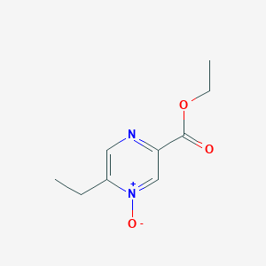 molecular formula C9H12N2O3 B14396852 Ethyl 5-ethyl-4-oxo-4lambda~5~-pyrazine-2-carboxylate CAS No. 88149-61-5
