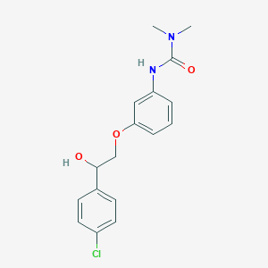 molecular formula C17H19ClN2O3 B14396869 N'-{3-[2-(4-Chlorophenyl)-2-hydroxyethoxy]phenyl}-N,N-dimethylurea CAS No. 88444-87-5