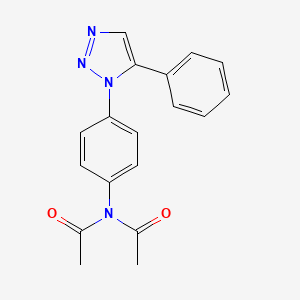 molecular formula C18H16N4O2 B14396889 N-Acetyl-N-(4-(5-phenyl-1H-1,2,3-triazol-1-yl)phenyl)acetamide CAS No. 89779-01-1