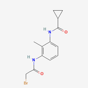 molecular formula C13H15BrN2O2 B1439690 N-{3-[(2-Bromoacetyl)amino]-2-methylphenyl}cyclopropanecarboxamide CAS No. 1138443-78-3