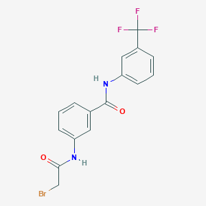 molecular formula C16H12BrF3N2O2 B1439694 3-[(2-Bromoacetyl)amino]-N-[3-(trifluoromethyl)-phenyl]benzamide CAS No. 1138443-35-2