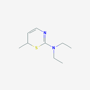 molecular formula C9H16N2S B14396970 N,N-Diethyl-6-methyl-6H-1,3-thiazin-2-amine CAS No. 89996-35-0
