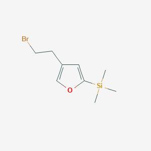 molecular formula C9H15BrOSi B14396995 [4-(2-Bromoethyl)furan-2-yl](trimethyl)silane CAS No. 89861-24-5