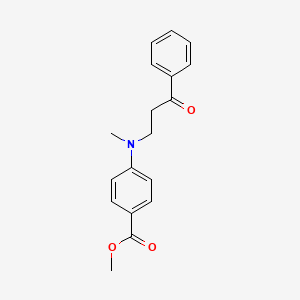 molecular formula C18H19NO3 B14397001 Methyl 4-[methyl(3-oxo-3-phenylpropyl)amino]benzoate CAS No. 89787-34-8