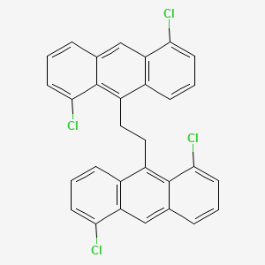 molecular formula C30H18Cl4 B14397046 9,9'-(Ethane-1,2-diyl)bis(1,5-dichloroanthracene) CAS No. 88087-79-0